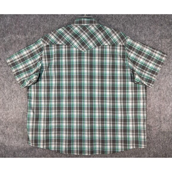 Wrangler Western Shirt Plaid Pearl Snap Short Sleeve Cowboy Size 3XL Lot Of 2 - Picture 10 of 15